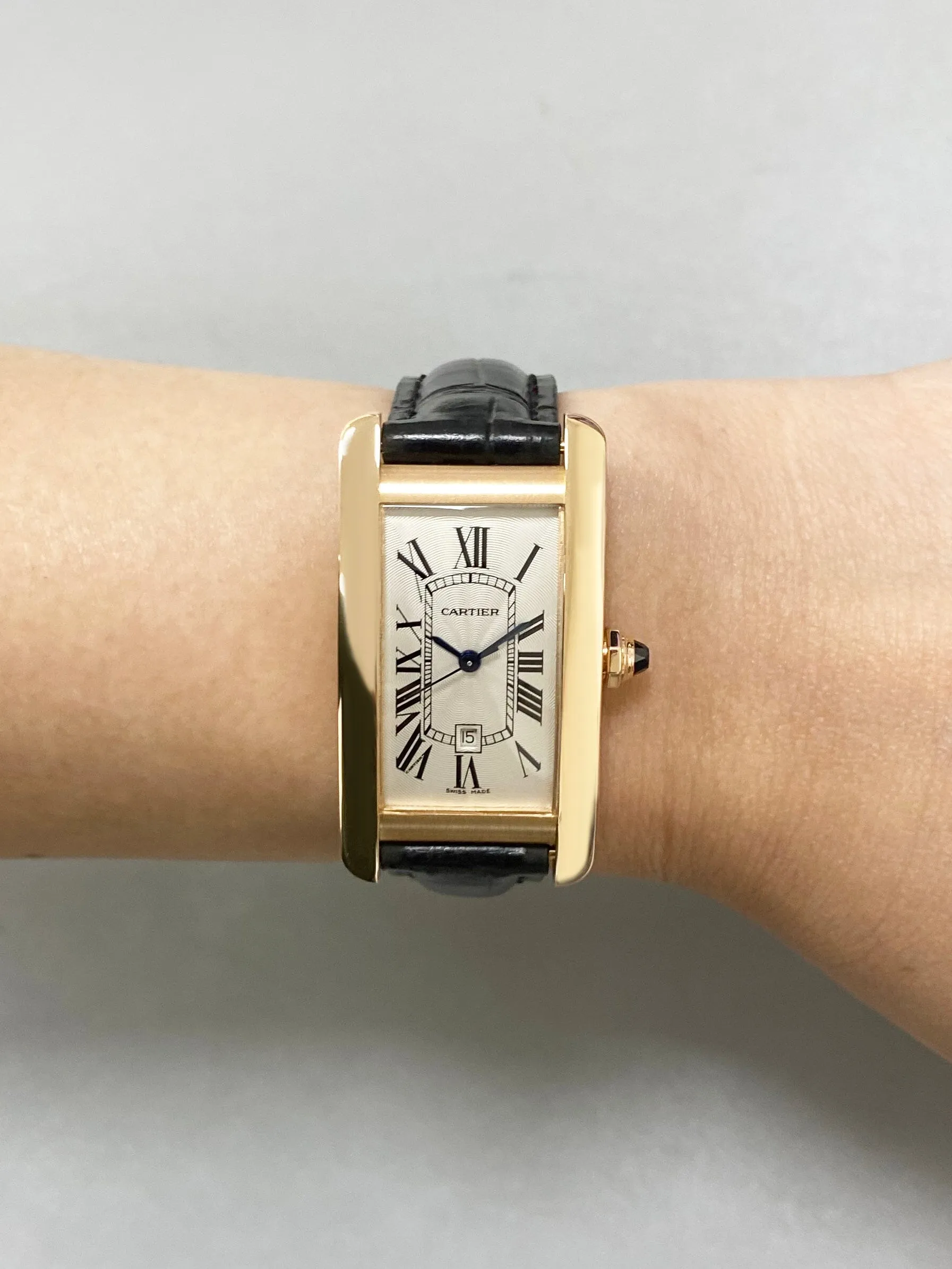 Cartier Tank Americaine W2620030 18K Rose Gold Ladies Watch