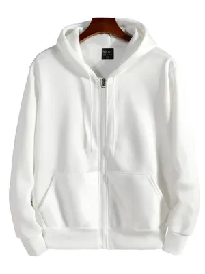 Casual Solid Color Hoodies With Pockets