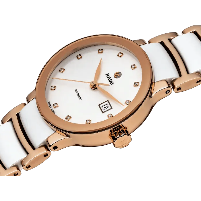 Centrix Automatic Diamonds 28Mm White Dial