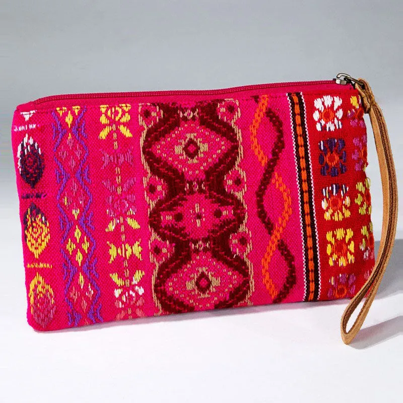 Cerise Handmade Beaded Wristlet