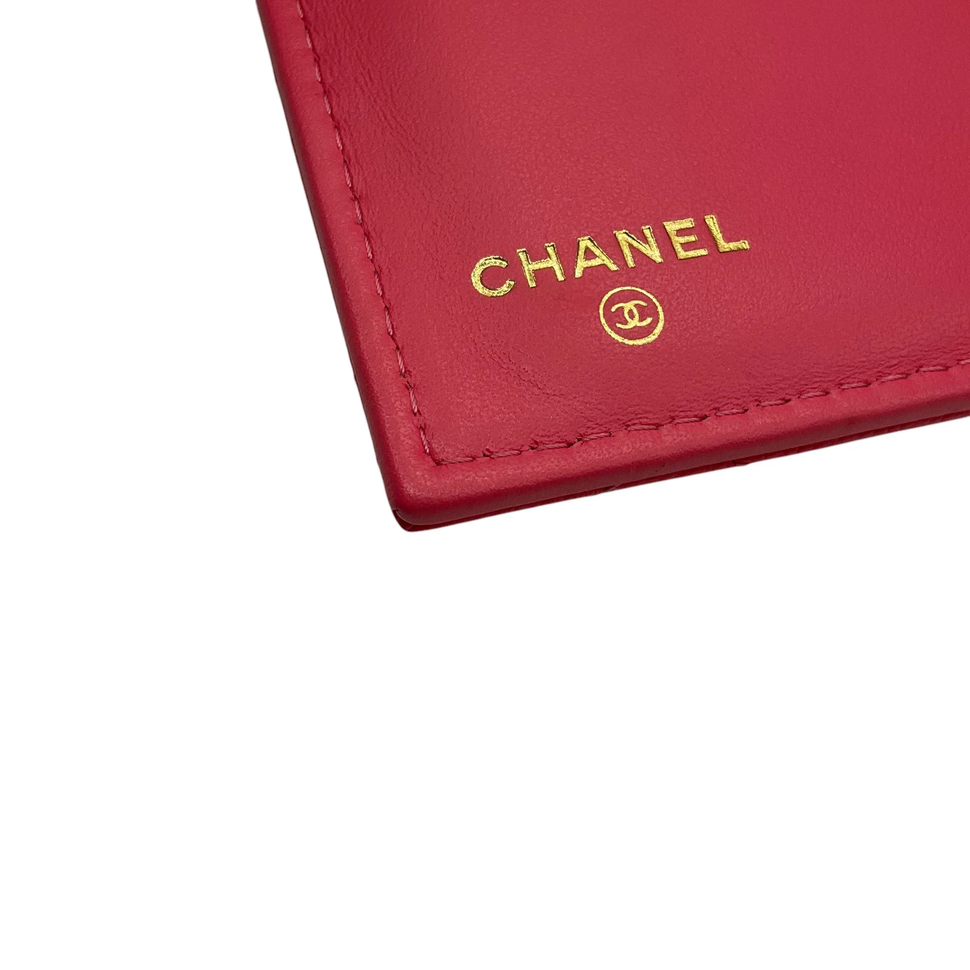 Chanel Pink Quilted Caviar Leather Timeless Wallet