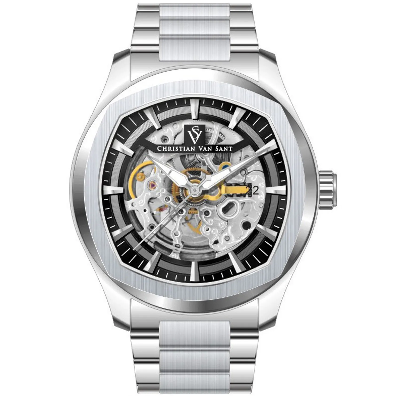 Christian Van Sant Men's Romeo Black Dial Watch - CV9504