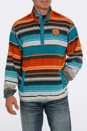 CLMWK1514016-TEAL Mens Cinch Pullover Fleece Hoodie