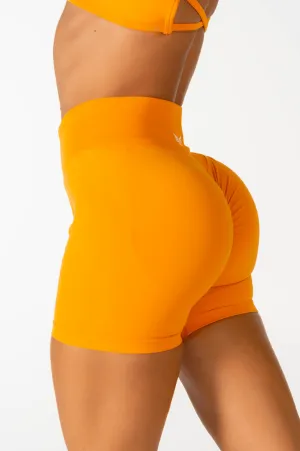 Club Athletica Impact Seamless Scrunch Shorts 3" Bright Orange