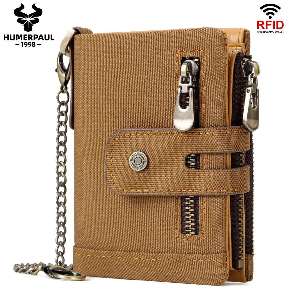 Compact Genuine Leather Men's Wallet with Coin Pocket