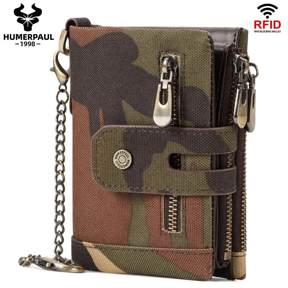Compact Genuine Leather Men's Wallet with Coin Pocket