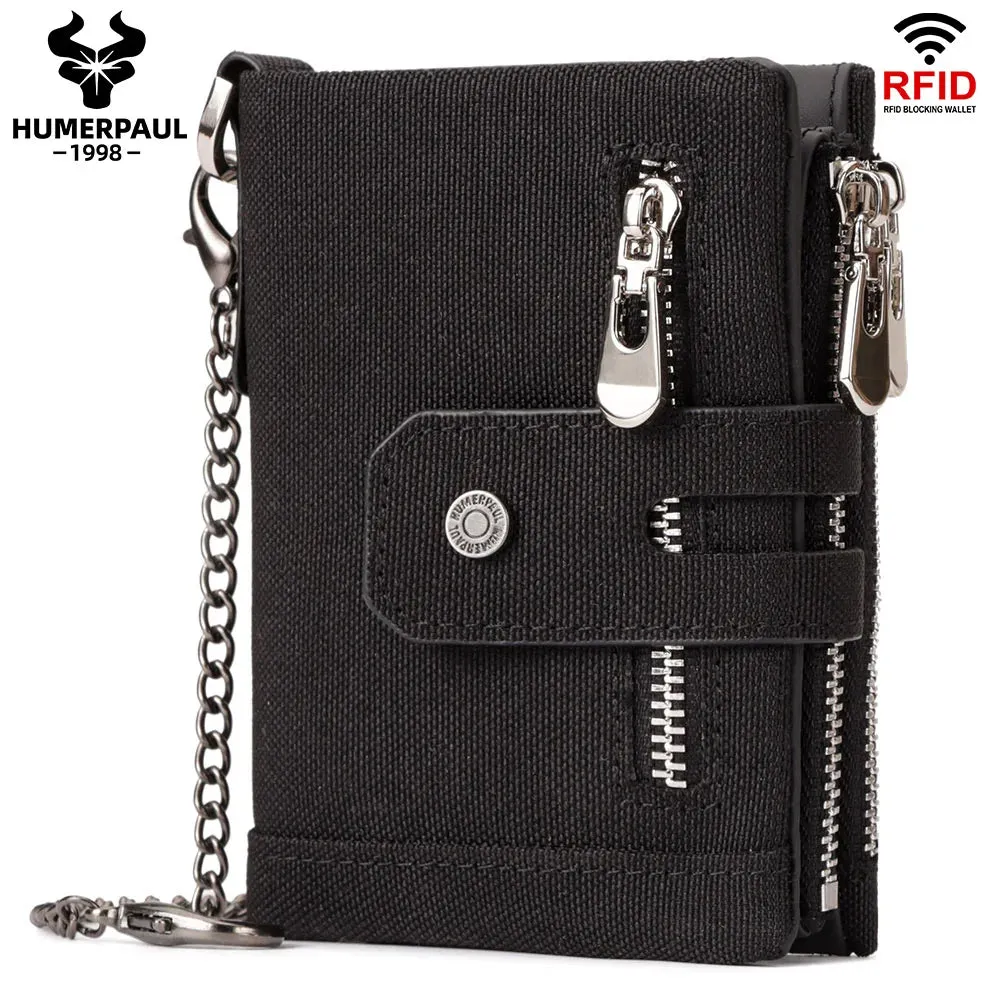Compact Genuine Leather Men's Wallet with Coin Pocket