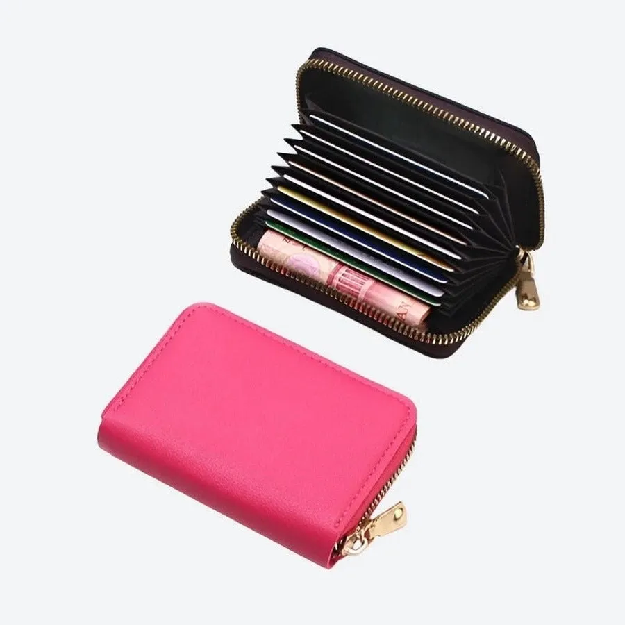 Compact Multi-Card Zipper Wallets