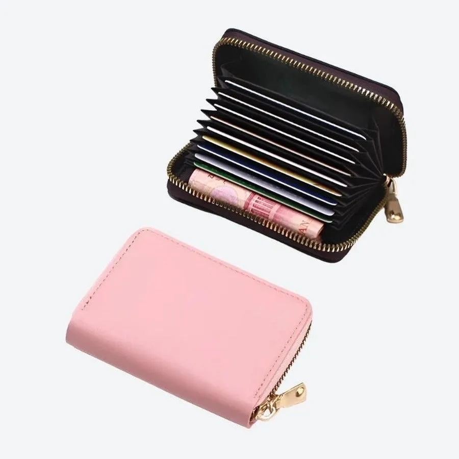 Compact Multi-Card Zipper Wallets