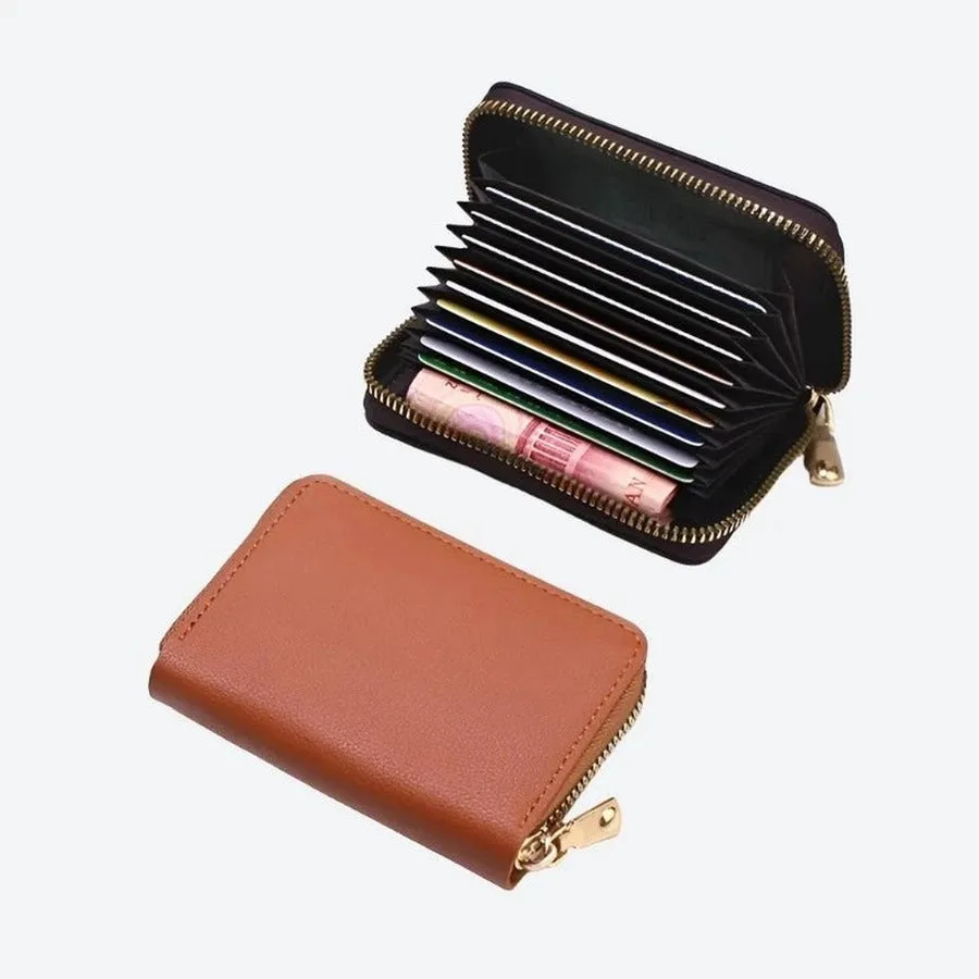 Compact Multi-Card Zipper Wallets