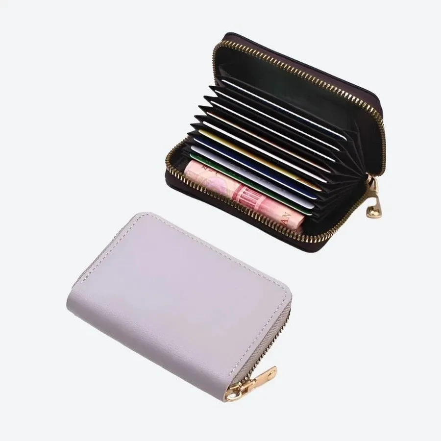 Compact Multi-Card Zipper Wallets