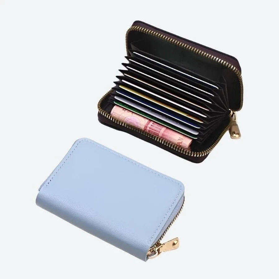 Compact Multi-Card Zipper Wallets