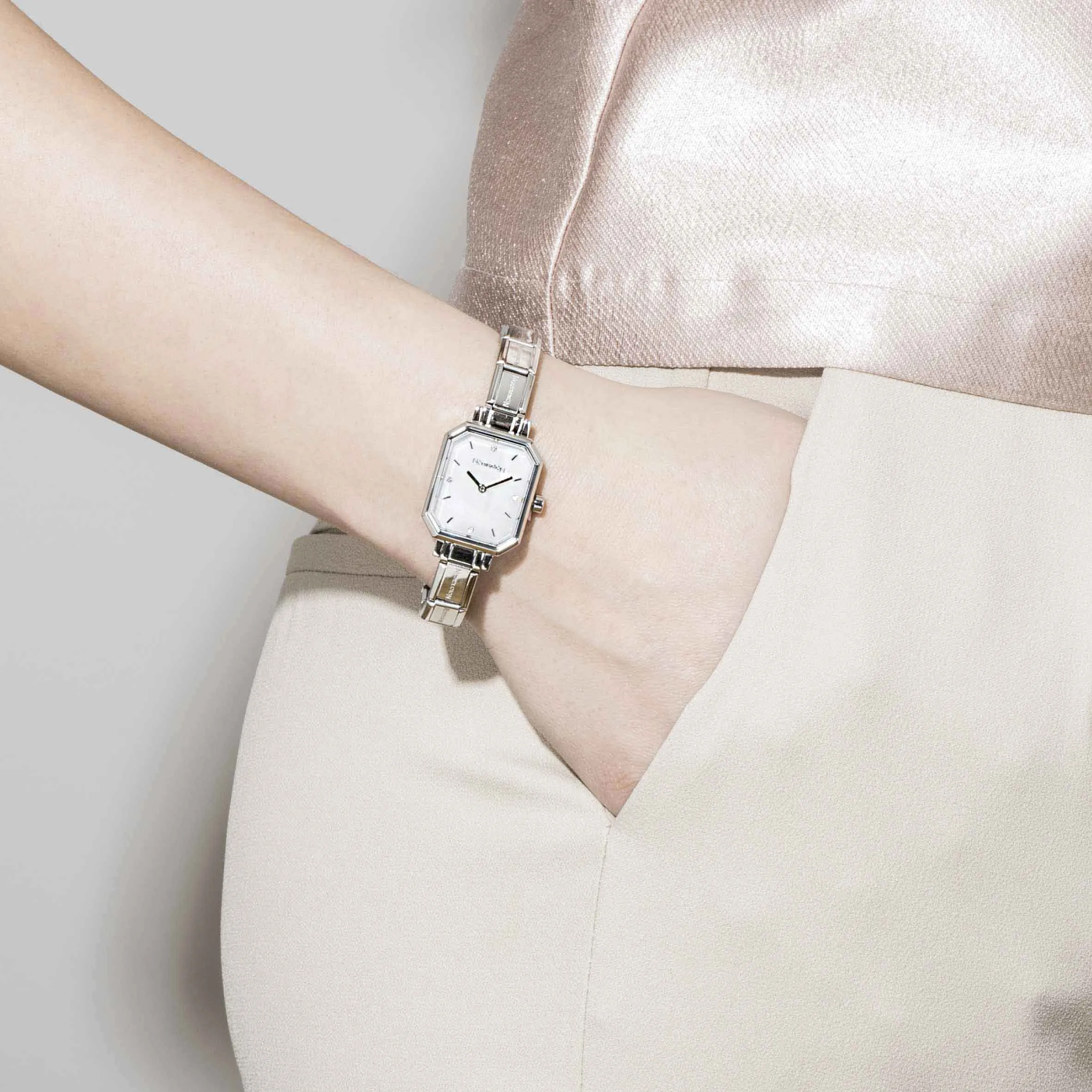 Composable Pink Glitter Dial Ladies Watch - Rose Gold - 076031/025