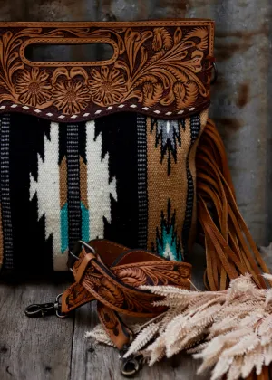 Connie Tooled Leather Saddle Blanket Bag