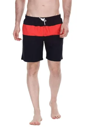 Contrast Color Block Quick Dry Nylon Swim Shorts