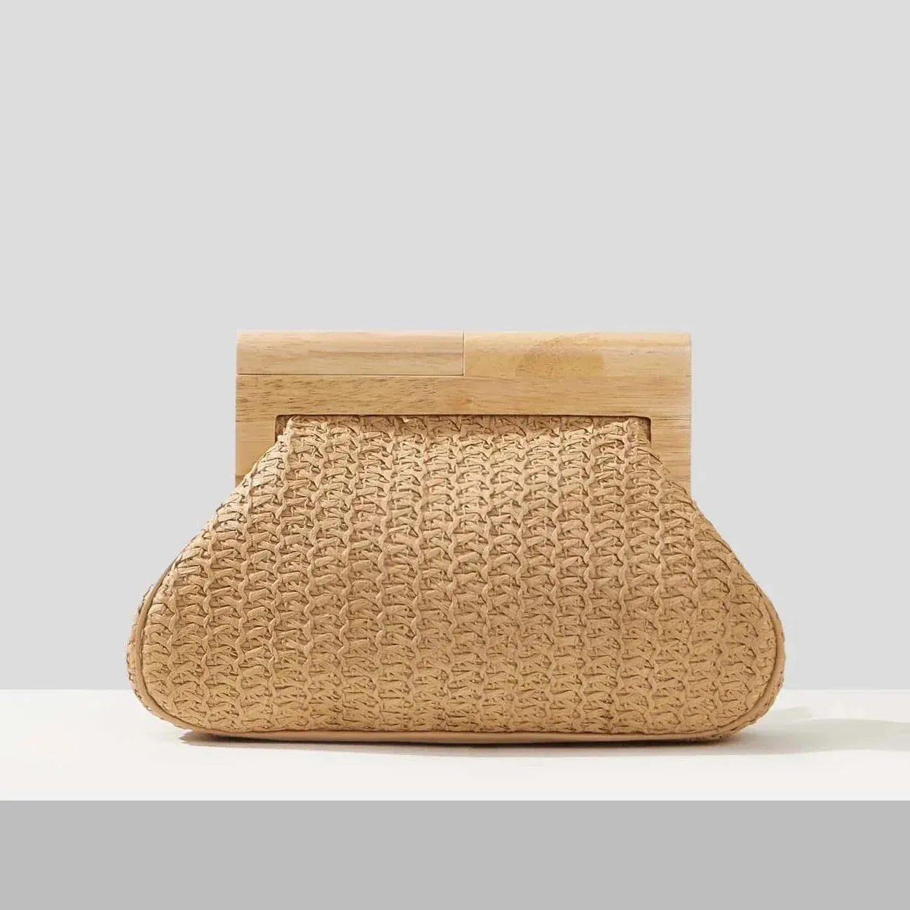 Corey Floral Sequin Straw Evening Clutch