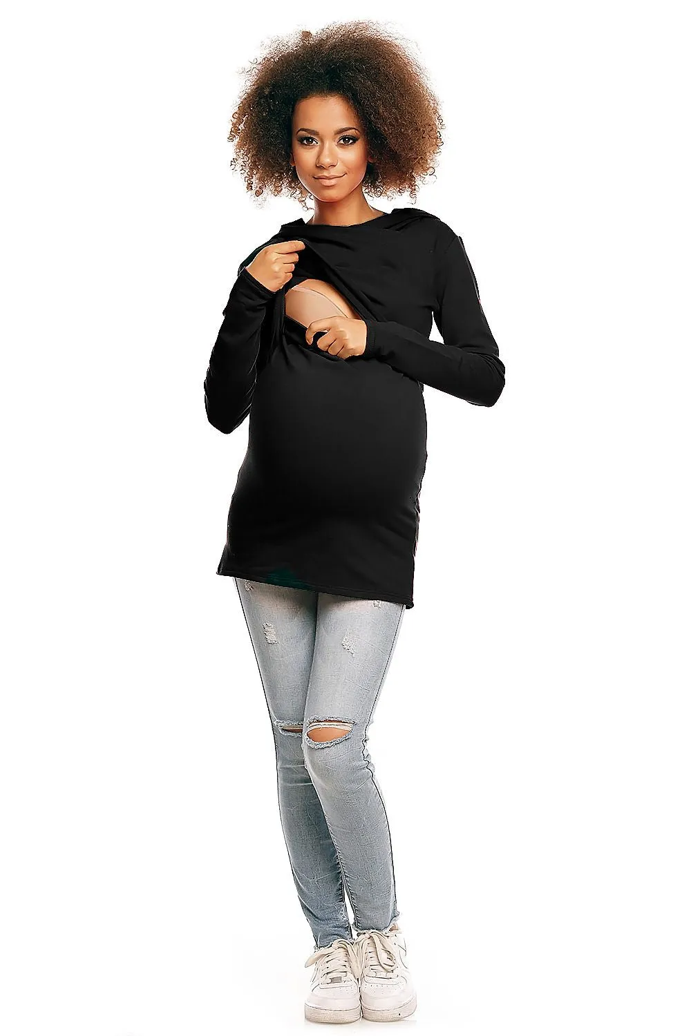 Cozy & Sporty Maternity Hoodie – Ultimate Comfort for Moms-to-Be