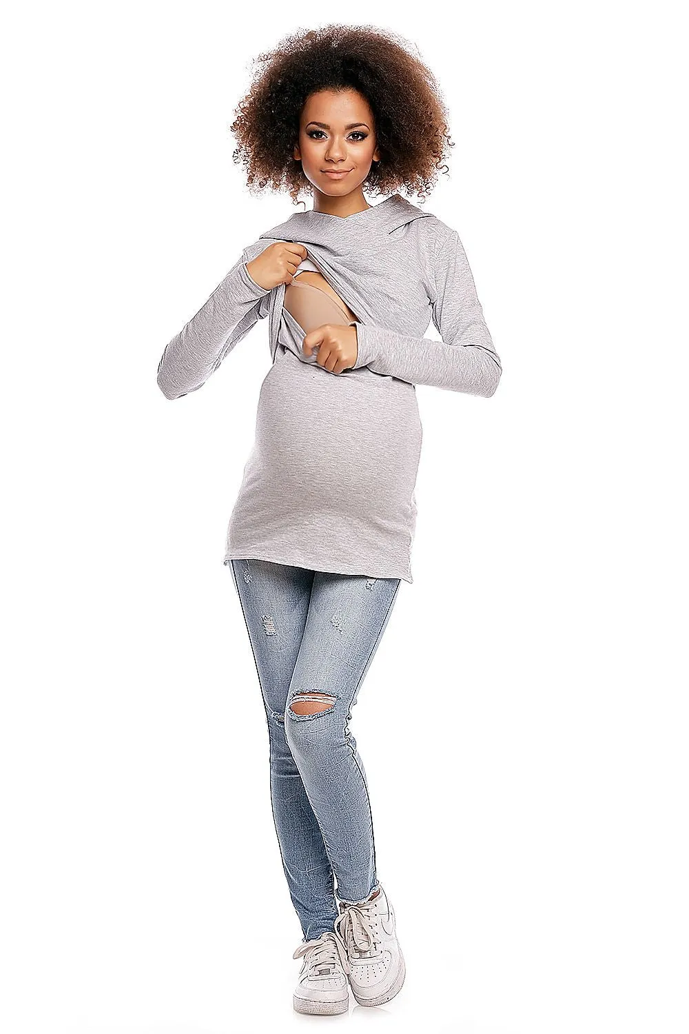 Cozy & Sporty Maternity Hoodie – Ultimate Comfort for Moms-to-Be