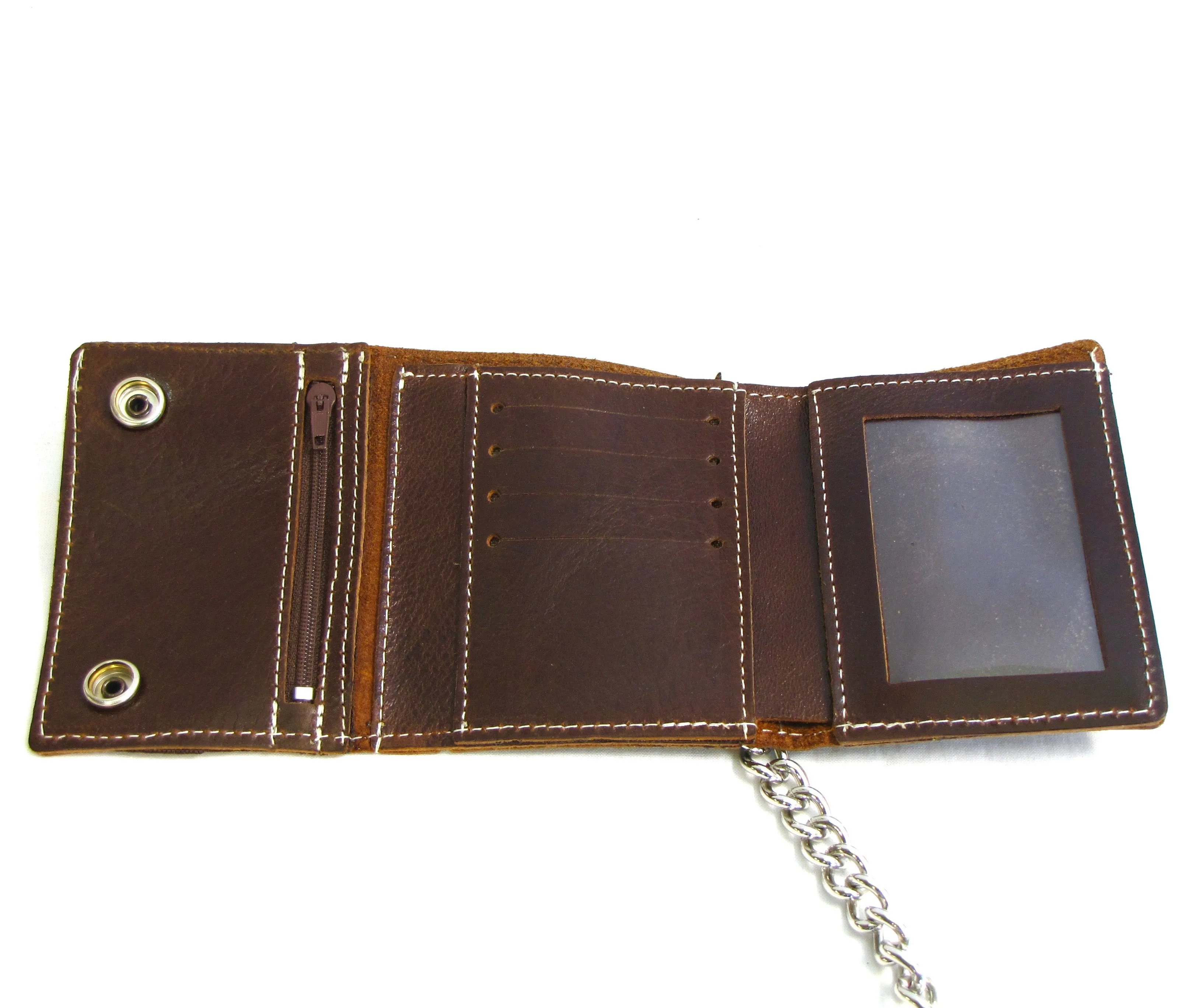 CP315  Premium Large Tri-Fold Wallet w/ Chain