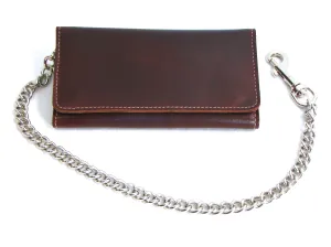 CP339  Premium Credit Card Tri-Fold Wallet w/ Chain