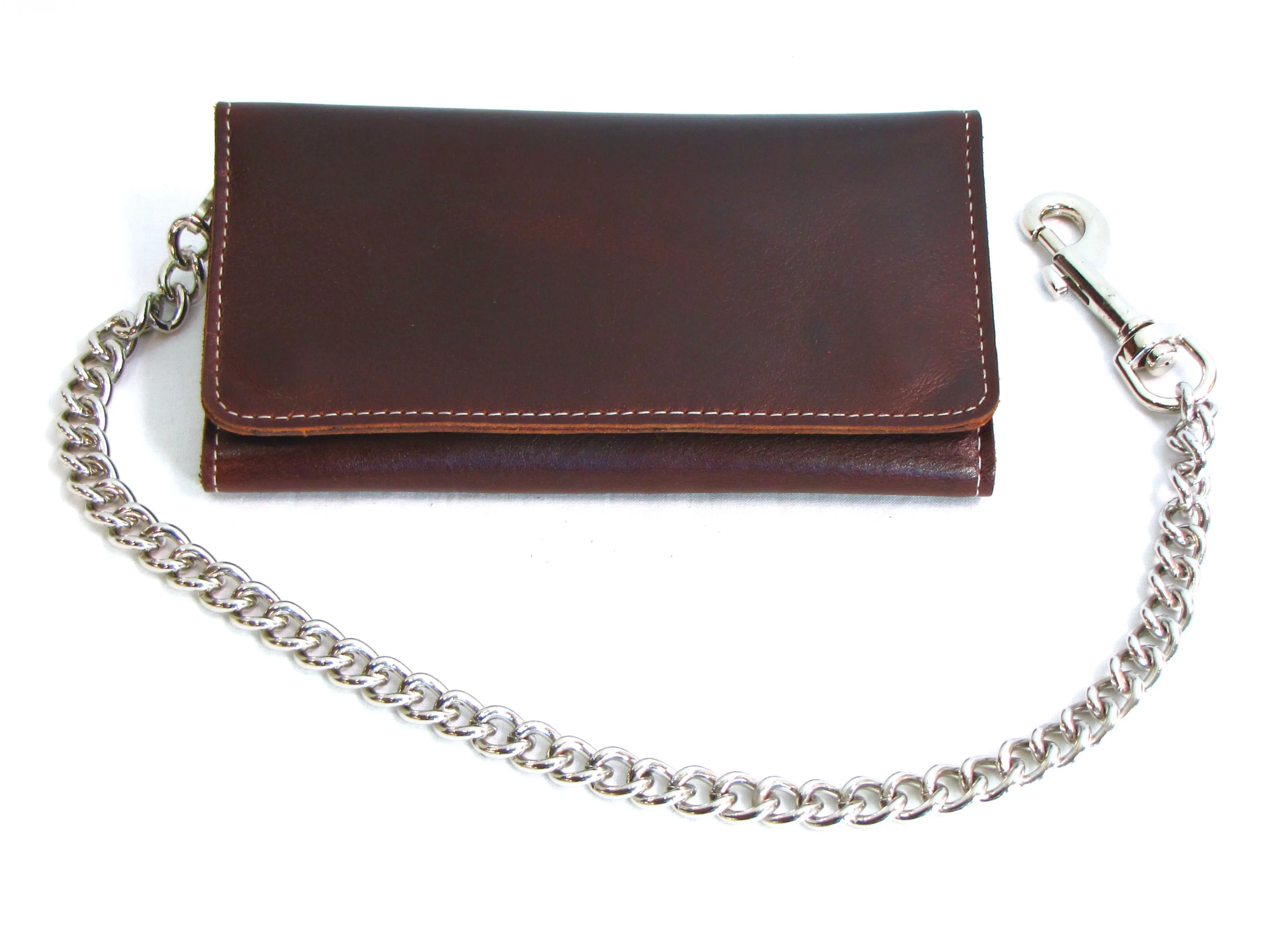 CP339  Premium Credit Card Tri-Fold Wallet w/ Chain