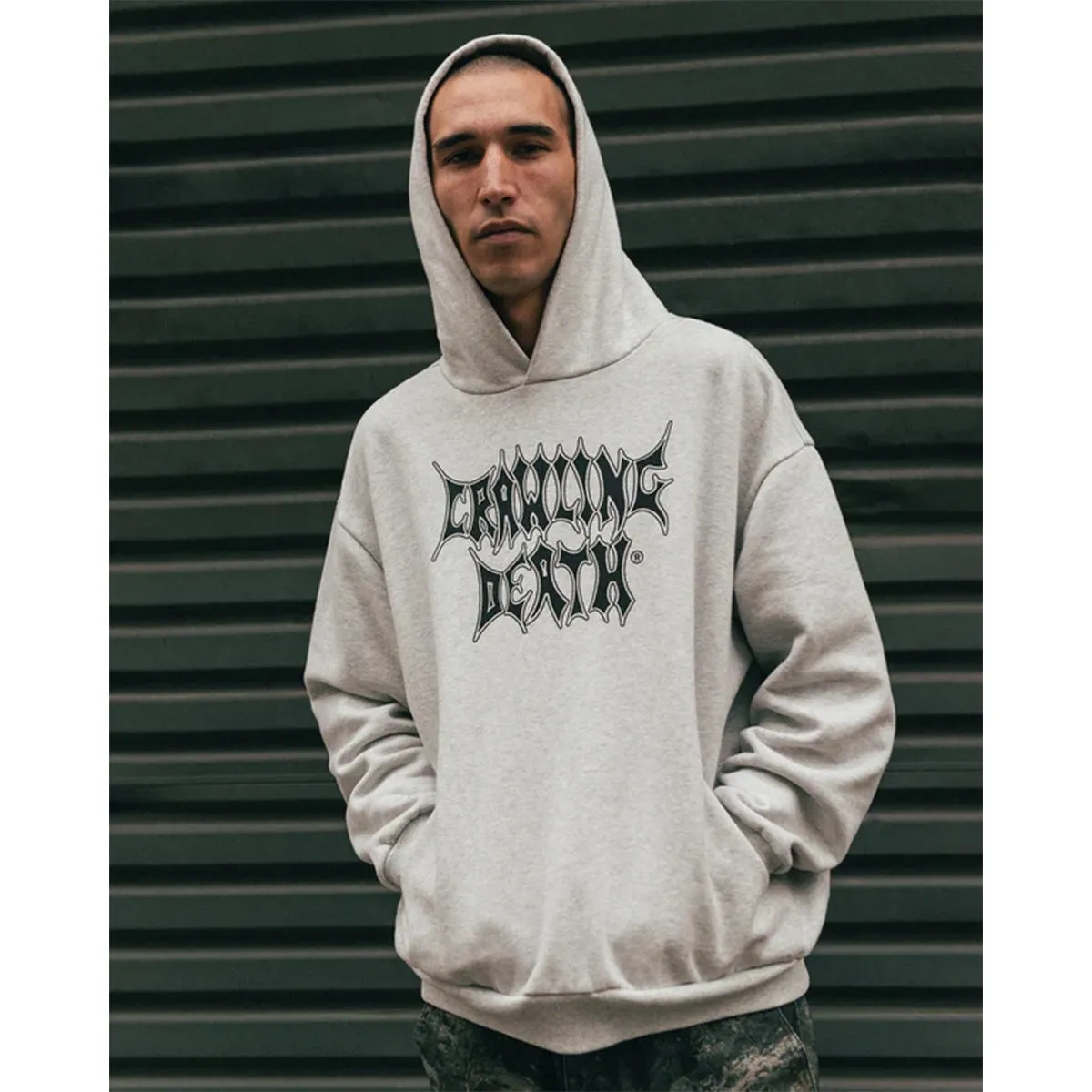 Crawling Death - Metal Outline Hoodie Grey