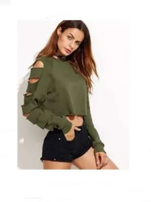 Crop Hoodie For Womens By 438