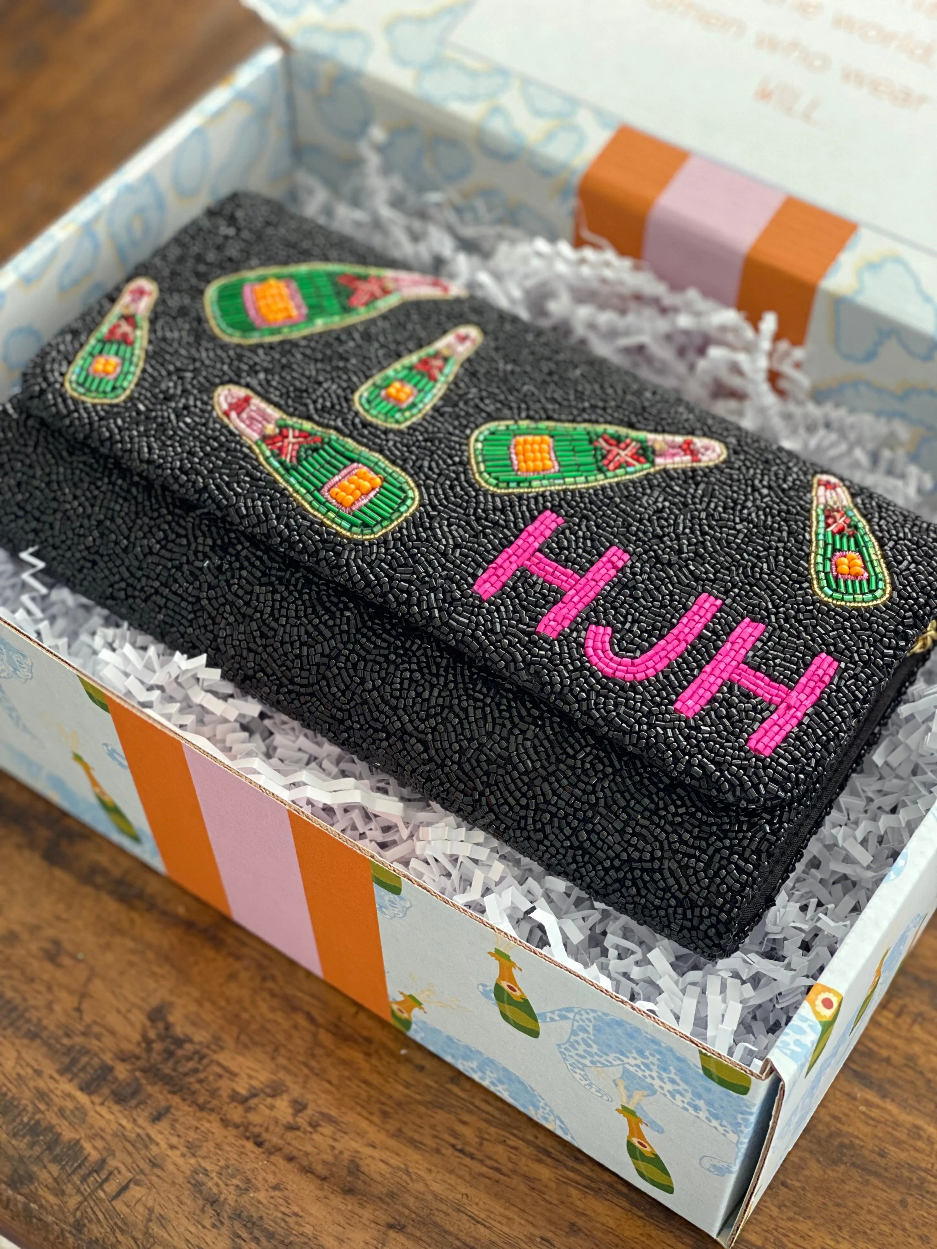 Custom Beaded Clutch - LARGER SIZE