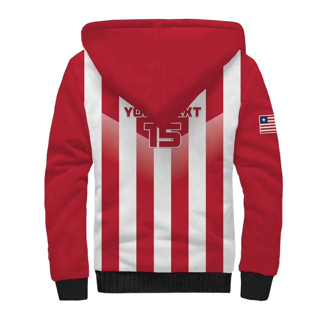 Custom Liberia Football Sherpa Hoodie The Lone Stars Sporty Style LT15