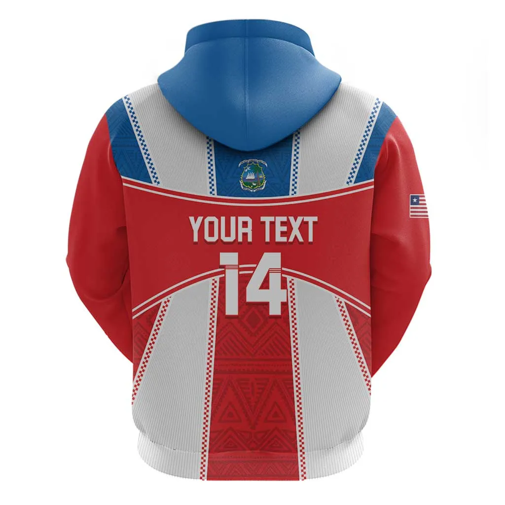 Custom Lone Stars Zip Hoodie Liberia Football - Sporty Style LT14