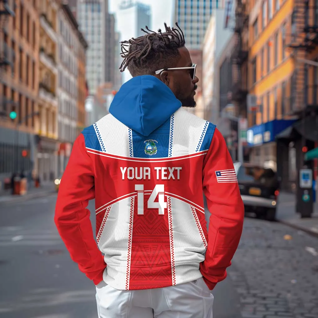 Custom Lone Stars Zip Hoodie Liberia Football - Sporty Style LT14