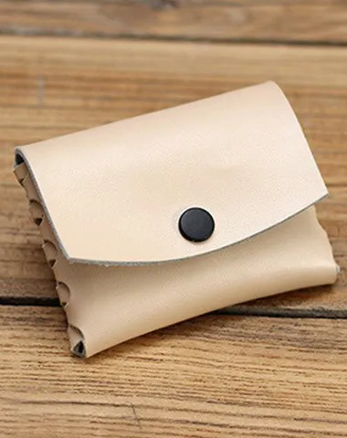 Cute Leather Card Holders Green Women Coin Wallets Handmade Card Wallet For Women