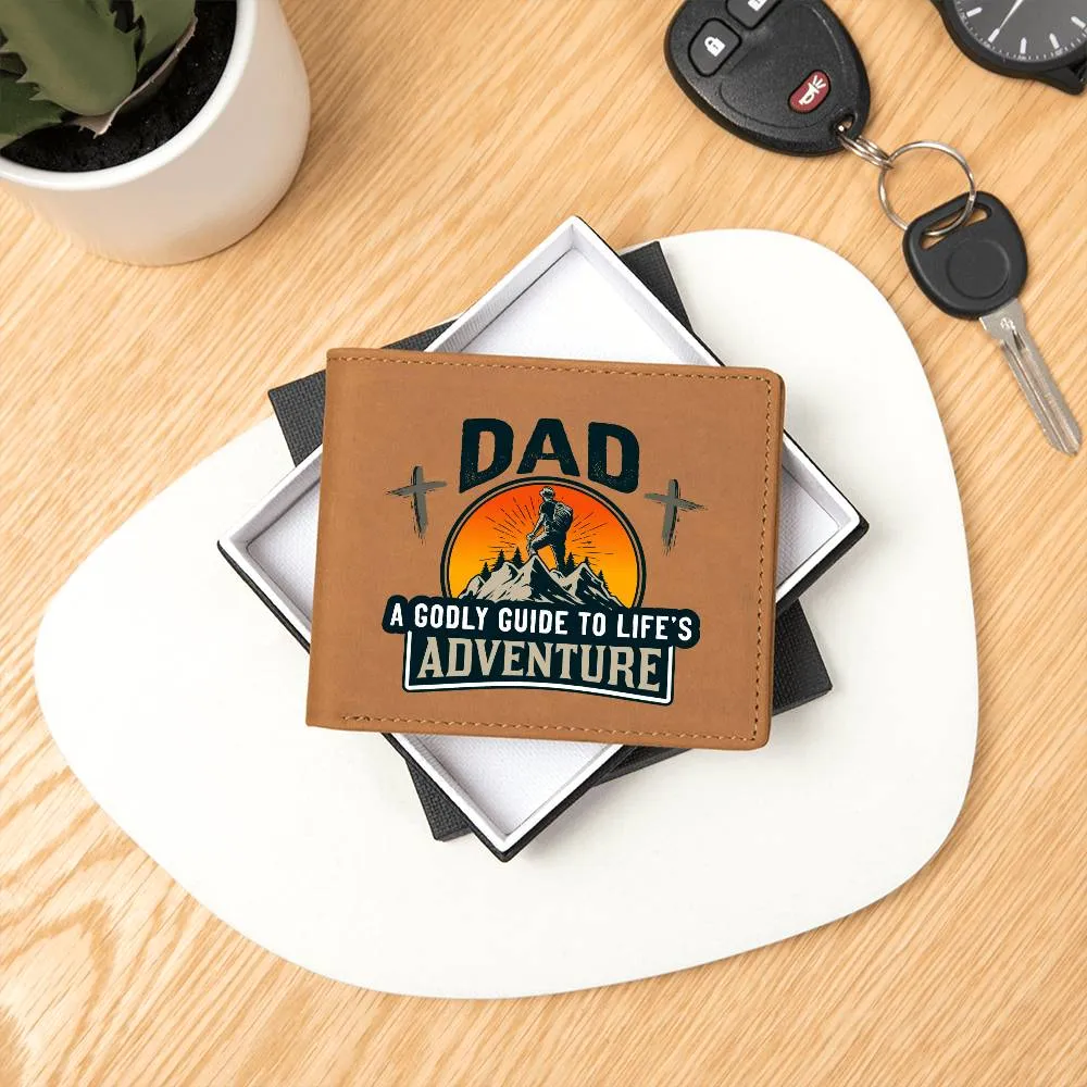 DAD: A Godly Guide to Life's Adventure | Graphic Leather Wallet