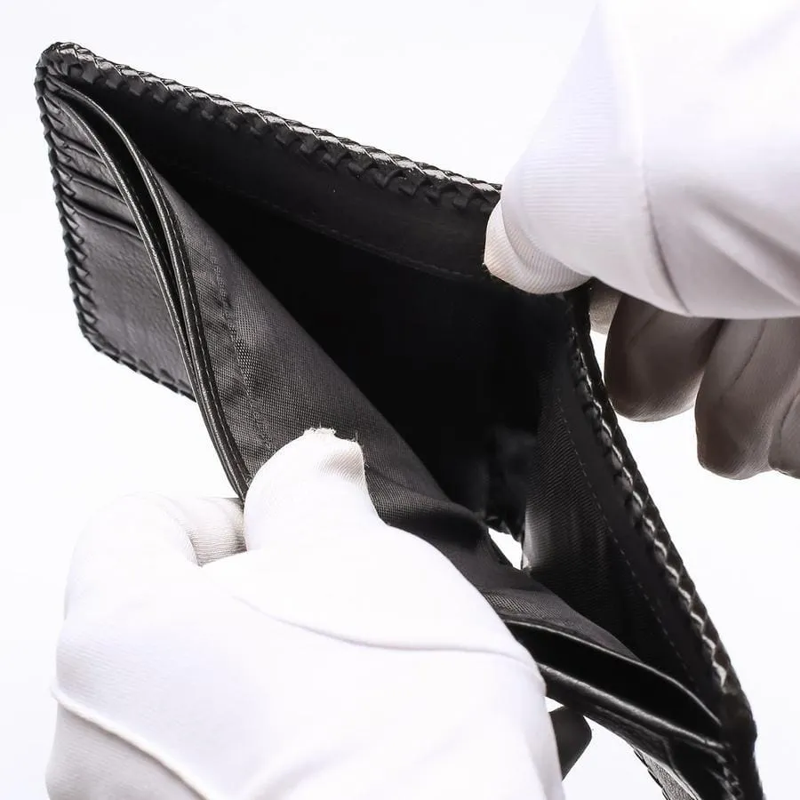 Dark Brown Ostrich Leather Biker Wallets