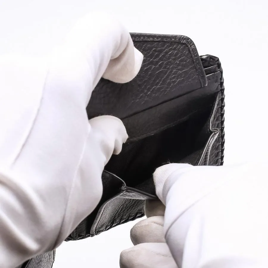 Dark Brown Ostrich Leather Biker Wallets