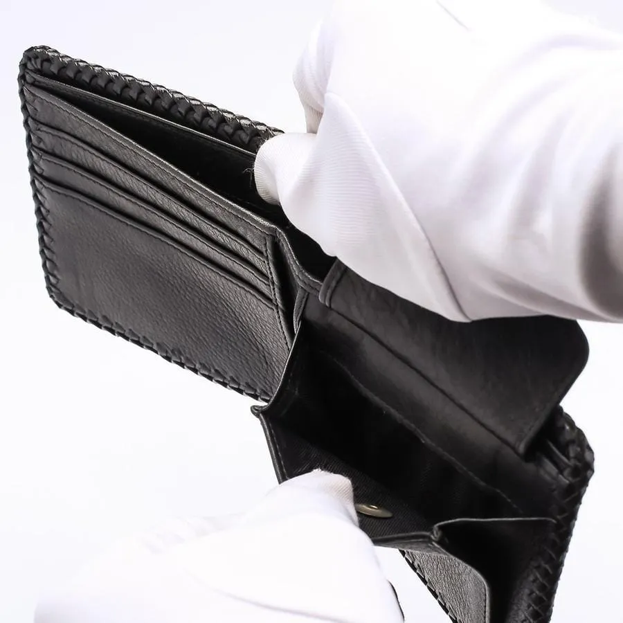 Dark Brown Ostrich Leather Biker Wallets