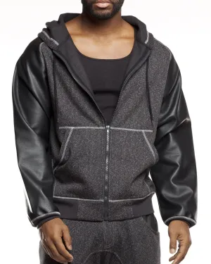 Denim Fleece Hoodie
