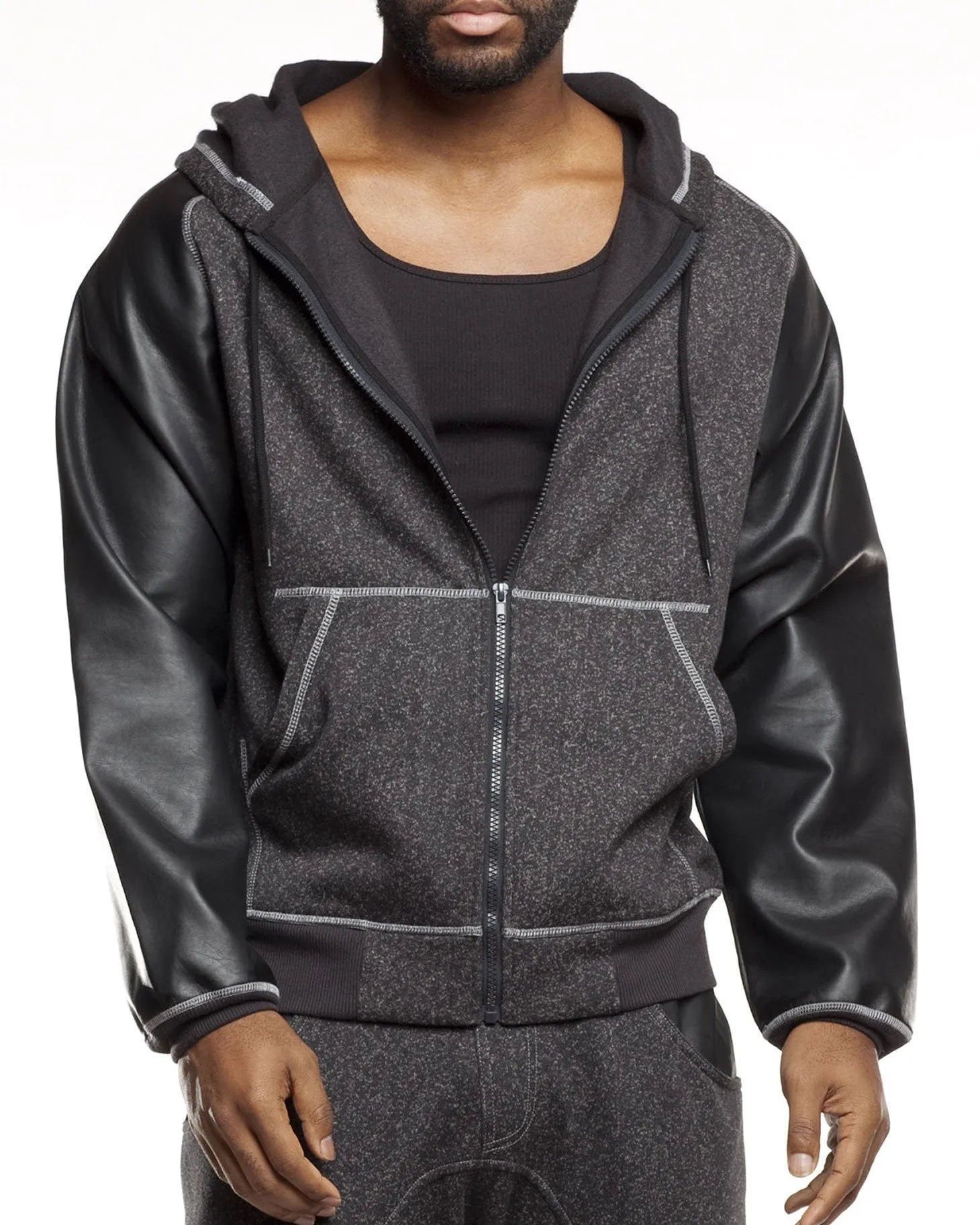Denim Fleece Hoodie