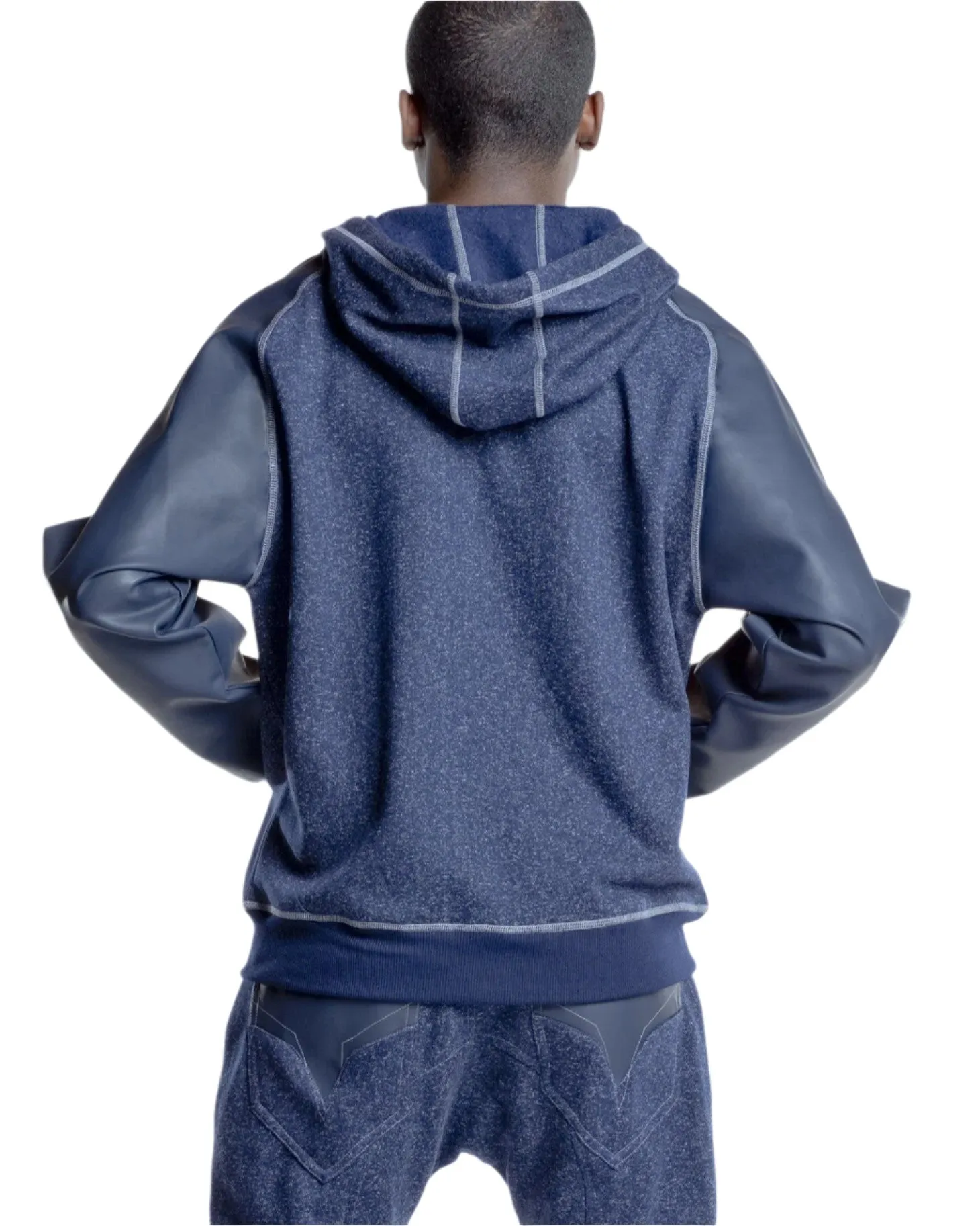 Denim Fleece Hoodie