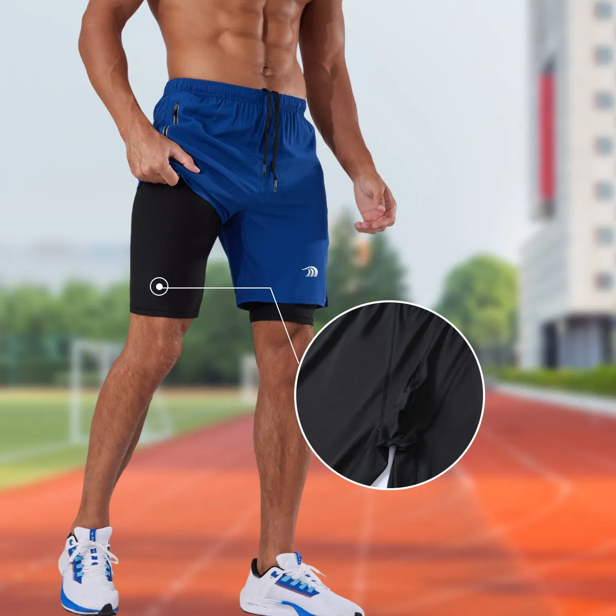 Double-layer Basketball Training Shorts