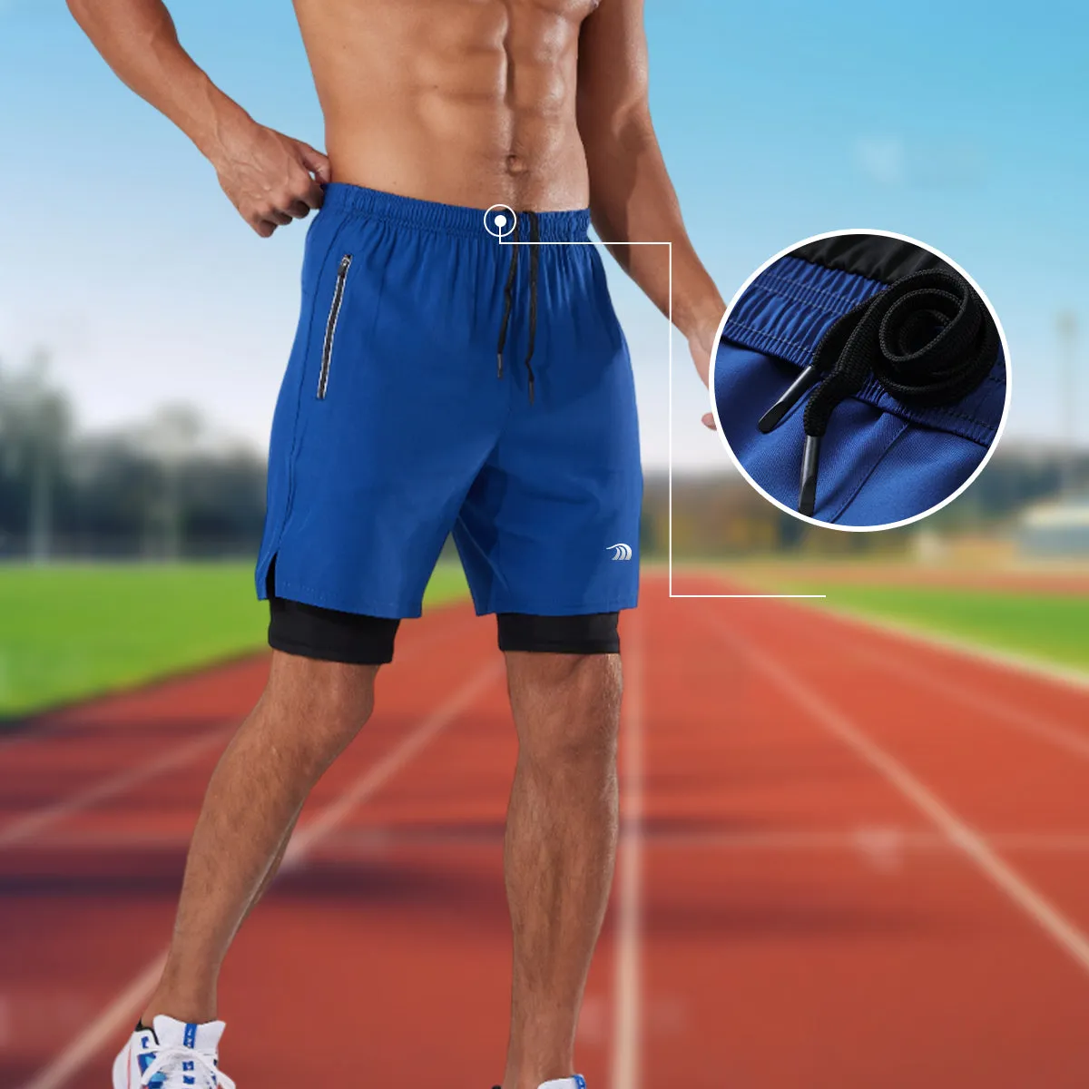 Double-layer Basketball Training Shorts