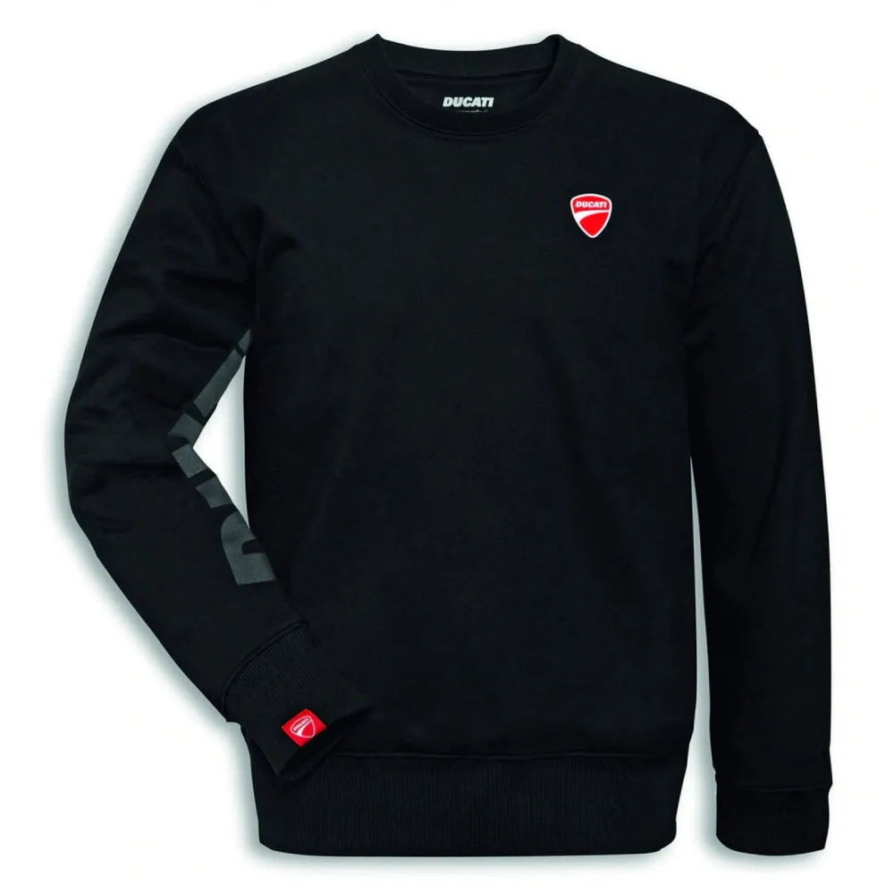 Ducati Logo Round Neck Sweatshirt Black