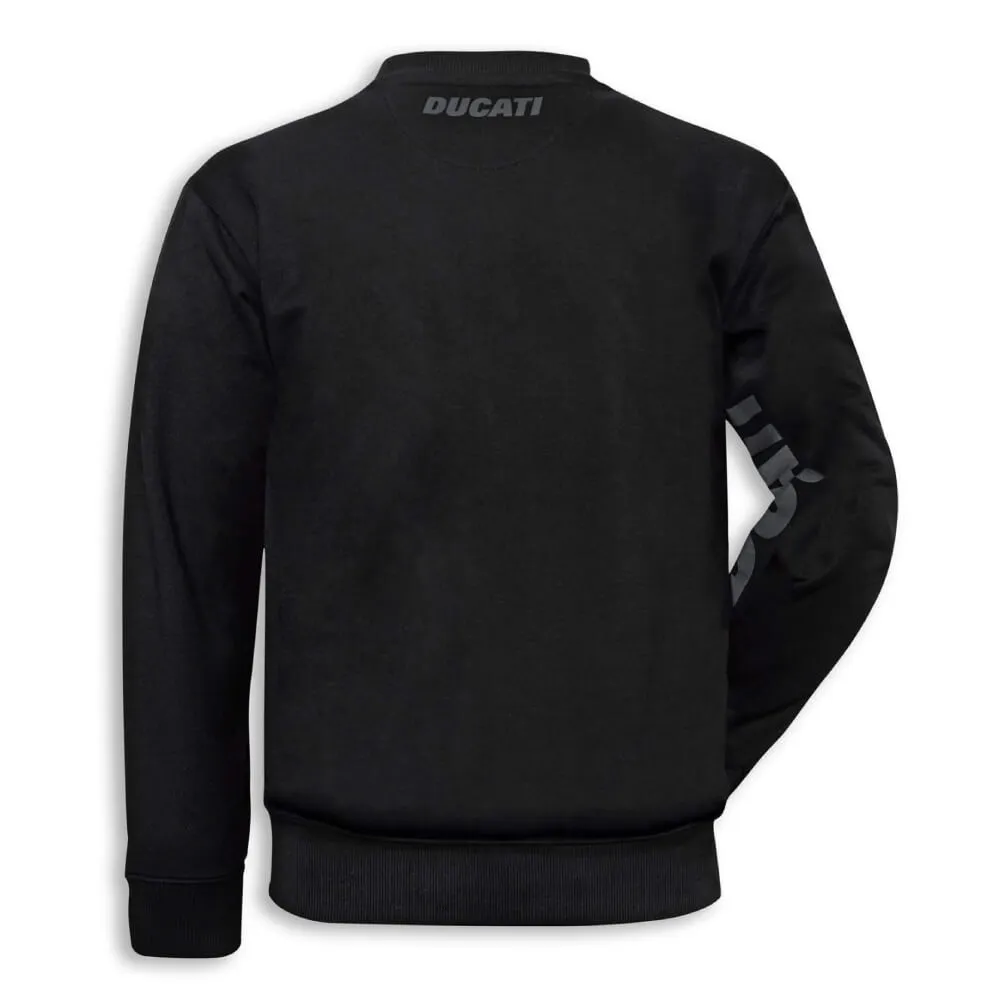 Ducati Logo Round Neck Sweatshirt Black