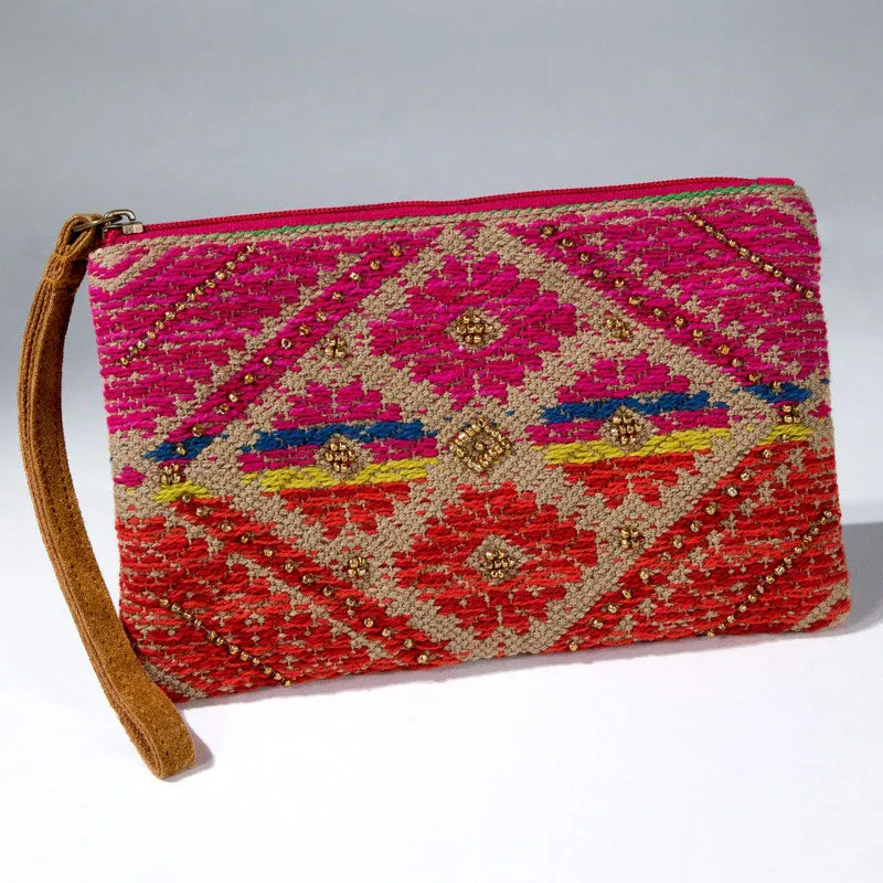Ember Handmade Beaded Wristlet