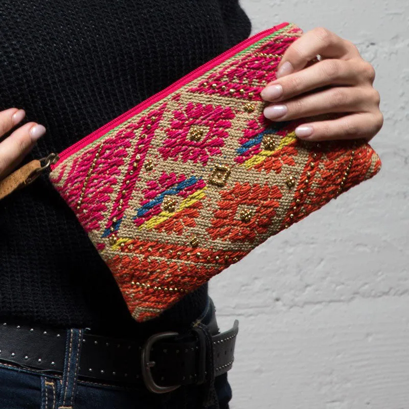 Ember Handmade Beaded Wristlet