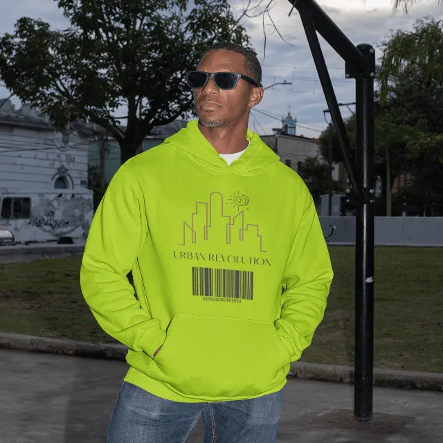 Fashion URBAN REVOLUTION Men's sporty hooded sweatshirt for men