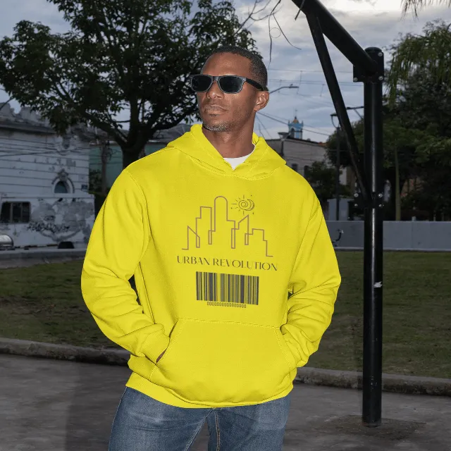 Fashion URBAN REVOLUTION Men's sporty hooded sweatshirt for men