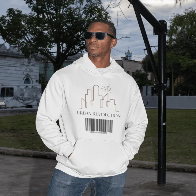 Fashion URBAN REVOLUTION Men's sporty hooded sweatshirt for men