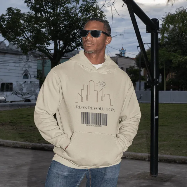 Fashion URBAN REVOLUTION Men's sporty hooded sweatshirt for men