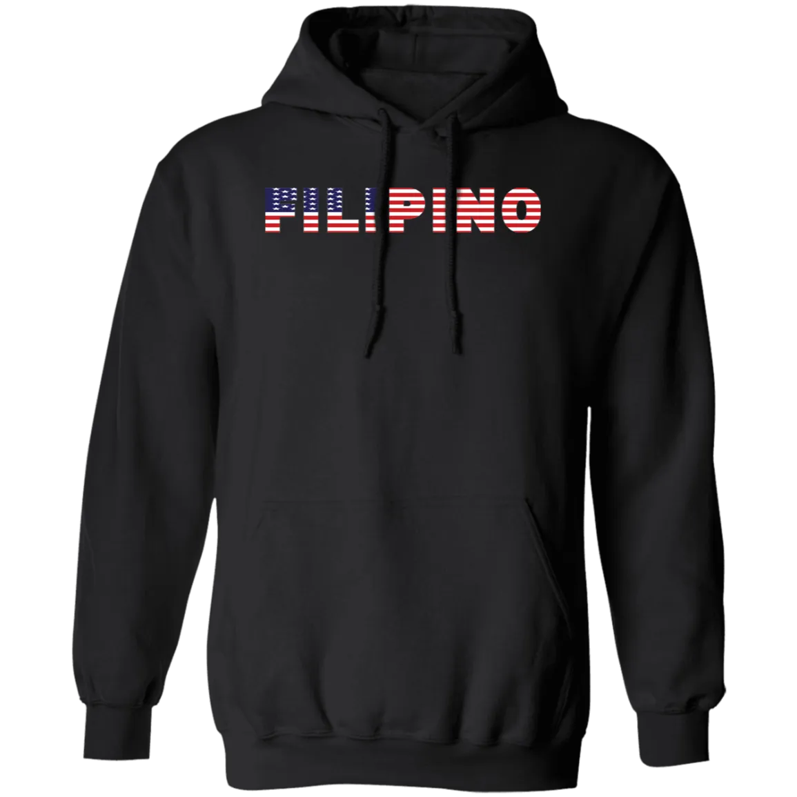 Filipino with US Flag Embedded Unisex Pullover Hoodie